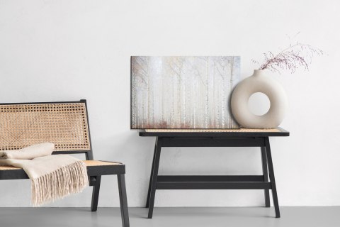 Obraz Na Płótnie Brzozowy Las We Mgle Canvas Naturalny 100x70 LB-240-NC100-70