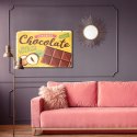 Obraz Na Płótnie Czekolada Z Orzechami I Napisem Retro Canvas Naturalny 100x70 LB-2912-NC100-70
