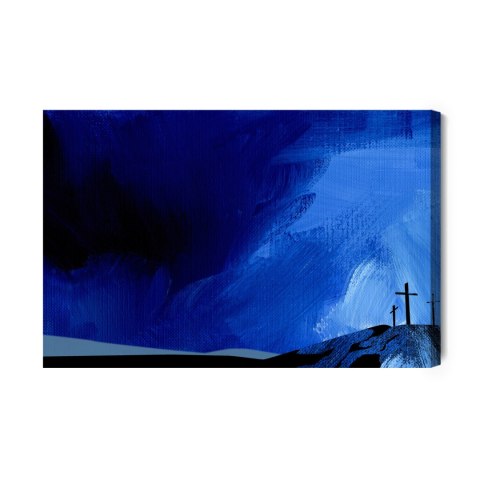 Obraz Na Płótnie Krzyże Kalwarii Canvas Naturalny 100x70 LB-2555-NC100-70