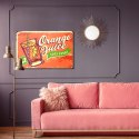 Obraz Na Płótnie Sok Pomarańczowy I Napis Retro Canvas Naturalny 100x70 LB-2918-NC100-70