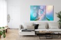 Obraz Wieloczęściowy Delikatny Motyl Na Źdźble Trawy W Skali Makro Canvas 120x80 LBS-3963-C120-80_3X40-80