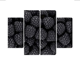 Obraz Wieloczęściowy Jeżyny W Skali Makro Canvas 80x60 LBS-3950-C80-60_2X20-60_2X20-40