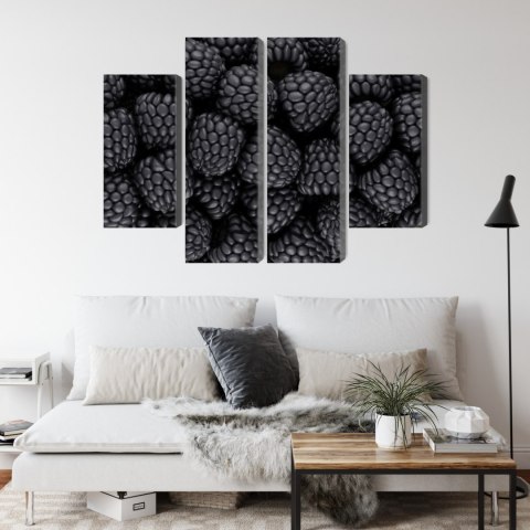 Obraz Wieloczęściowy Jeżyny W Skali Makro Canvas 80x60 LBS-3950-C80-60_2X20-60_2X20-40