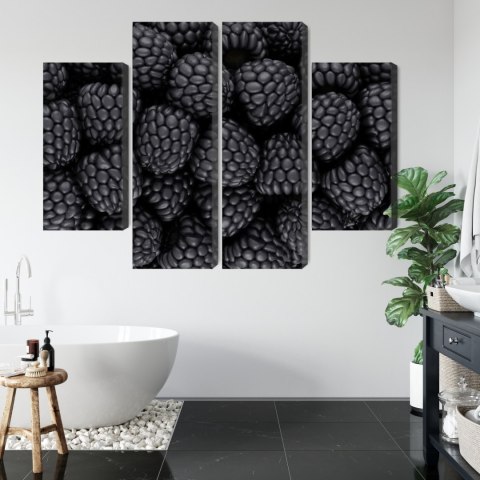 Obraz Wieloczęściowy Jeżyny W Skali Makro Canvas 80x60 LBS-3950-C80-60_2X20-60_2X20-40