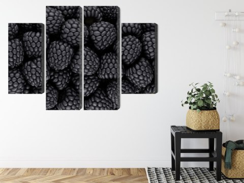 Obraz Wieloczęściowy Jeżyny W Skali Makro Canvas 80x60 LBS-3950-C80-60_2X20-60_2X20-40