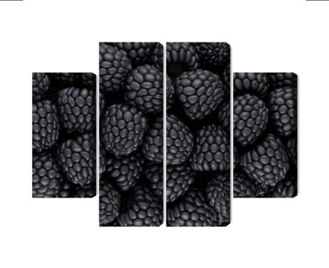 Obraz Wieloczęściowy Jeżyny W Skali Makro Canvas Naturalny 80x60 LBS-3950-NC80-60_2X20-60_2X20-40