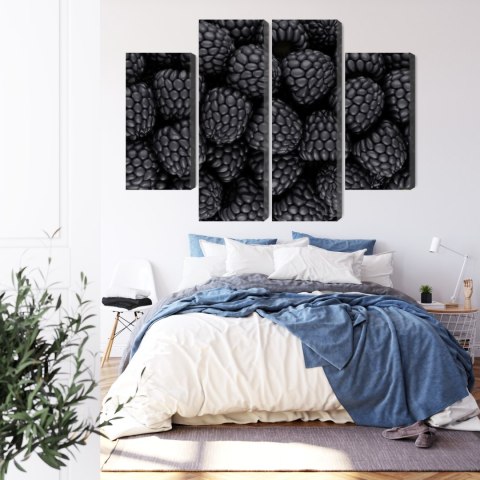 Obraz Wieloczęściowy Jeżyny W Skali Makro Canvas Naturalny 80x60 LBS-3950-NC80-60_2X20-60_2X20-40