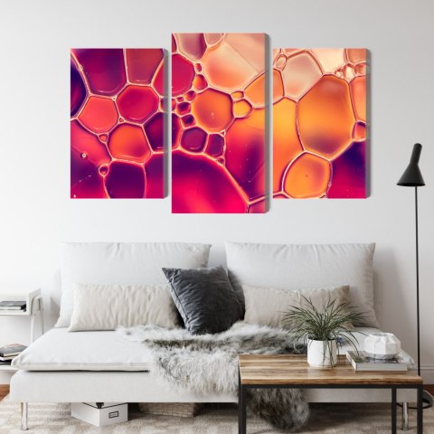 Obraz Wieloczęściowy Krople Wody W Skali Makro Canvas 120x80 LBS-3659-C120-80_1X40-80_2X40-60