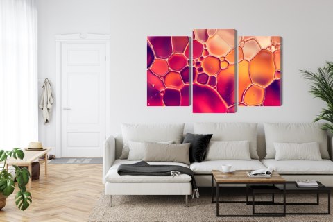 Obraz Wieloczęściowy Krople Wody W Skali Makro Canvas 120x80 LBS-3659-C120-80_1X40-80_2X40-60