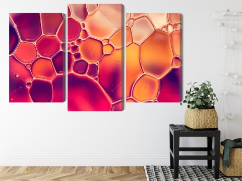 Obraz Wieloczęściowy Krople Wody W Skali Makro Canvas 120x80 LBS-3659-C120-80_1X40-80_2X40-60