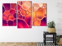Obraz Wieloczęściowy Krople Wody W Skali Makro Canvas Naturalny 90x60 LBS-3659-NC90-60_1X30-60_2X30-45