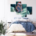 Obraz Wieloczęściowy Motyl Ze Szklanymi Skrzydłami Z Bliska Canvas 120x75 LBS-3671-C120-75_2X30-75_2X30-45