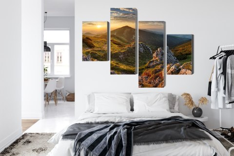 Obraz Wieloczęściowy Chlebowy Szczyt Na Słowacji Canvas 120x75 LBS-4418-C120-75_2X30-75_2X30-45