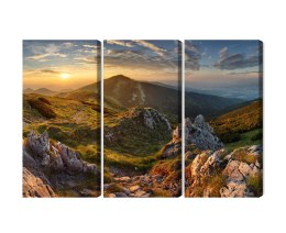 Obraz Wieloczęściowy Chlebowy Szczyt Na Słowacji Canvas 120x80 LBS-4415-C120-80_3X40-80