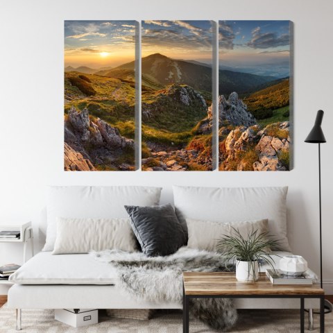 Obraz Wieloczęściowy Chlebowy Szczyt Na Słowacji Canvas 120x80 LBS-4415-C120-80_3X40-80