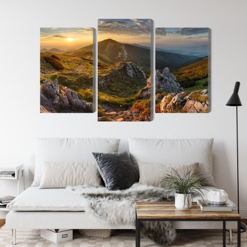 Obraz Wieloczęściowy Chlebowy Szczyt Na Słowacji Canvas 120x80 LBS-4416-C120-80_1X40-80_2X40-60