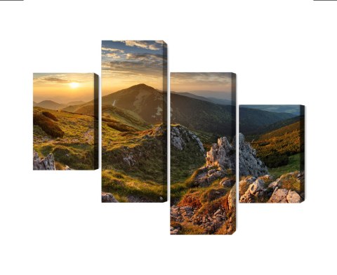 Obraz Wieloczęściowy Chlebowy Szczyt Na Słowacji Canvas Naturalny 80x50 LBS-4418-NC80-50_2X20-50_2X20-30