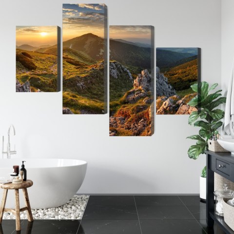 Obraz Wieloczęściowy Chlebowy Szczyt Na Słowacji Canvas Naturalny 80x50 LBS-4418-NC80-50_2X20-50_2X20-30