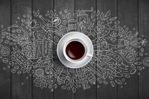 Obraz Na Płótnie Biała Filiżanka Kawy Canvas Naturalny 100x70 LB-2682-NC100-70