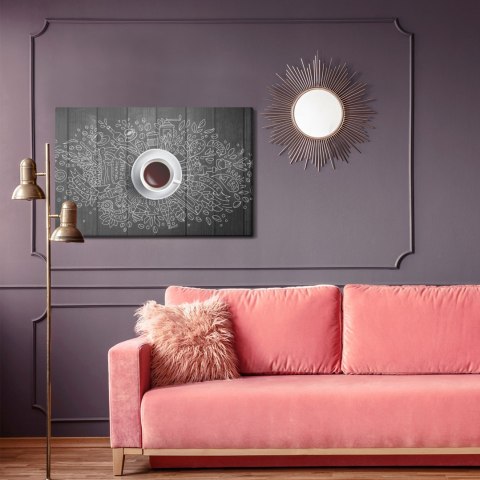 Obraz Na Płótnie Biała Filiżanka Kawy Canvas Naturalny 100x70 LB-2682-NC100-70