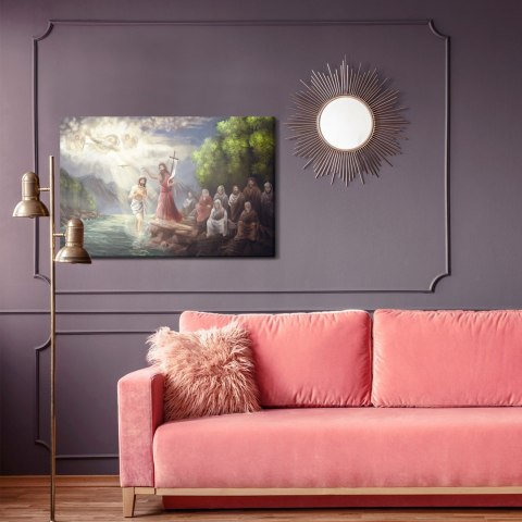 Obraz Na Płótnie Chrzest Pański Canvas Naturalny 100x70 LB-2539-NC100-70