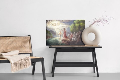 Obraz Na Płótnie Chrzest Pański Canvas Naturalny 100x70 LB-2539-NC100-70
