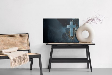 Obraz Na Płótnie Krzyż Łaciński Canvas Naturalny 100x70 LB-2589-NC100-70