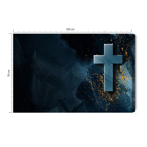 Obraz Na Płótnie Krzyż Łaciński Canvas Naturalny 100x70 LB-2589-NC100-70