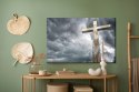 Obraz Na Płótnie Krzyż Na Tle Chmur Canvas Naturalny 100x70 LB-2546-NC100-70
