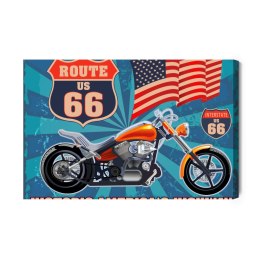 Obraz Na Płótnie Motocykl Z Amerykańską Flagą W Stylu Vintage Canvas Naturalny 100x70 LB-2817-NC100-70