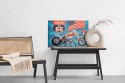 Obraz Na Płótnie Motocykl Z Amerykańską Flagą W Stylu Vintage Canvas Naturalny 100x70 LB-2817-NC100-70