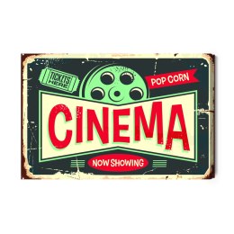 Obraz Na Płótnie Napisy Do Kina Retro Canvas Naturalny 100x70 LB-2819-NC100-70