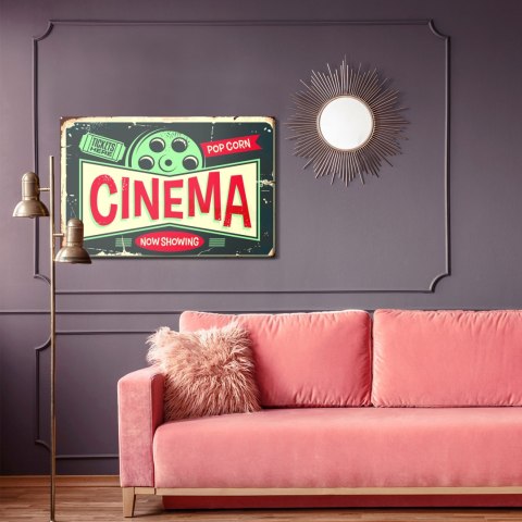 Obraz Na Płótnie Napisy Do Kina Retro Canvas Naturalny 100x70 LB-2819-NC100-70