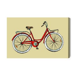 Obraz Na Płótnie Rysowany Rower W Stylu Retro Canvas Naturalny 100x70 LB-2800-NC100-70