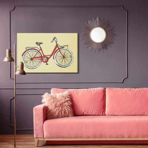 Obraz Na Płótnie Rysowany Rower W Stylu Retro Canvas Naturalny 100x70 LB-2800-NC100-70