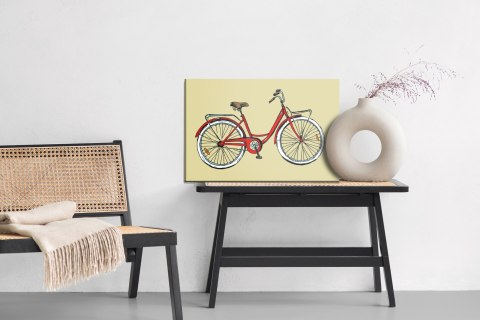 Obraz Na Płótnie Rysowany Rower W Stylu Retro Canvas Naturalny 100x70 LB-2800-NC100-70