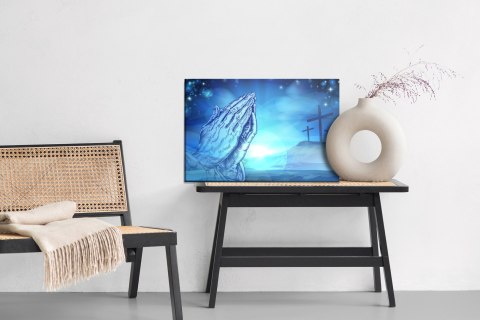 Obraz Na Płótnie Trzy Krzyże Na Wzgórzu Canvas Naturalny 100x70 LB-2476-NC100-70