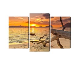 Obraz Wieloczęściowy Krajobraz Morski O Zachodzie Słońca Canvas Naturalny 90x60 LBS-2316-NC90-60_1X30-60_2X30-45