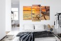 Obraz Wieloczęściowy Krajobraz Morski O Zachodzie Słońca Canvas Naturalny 90x60 LBS-2316-NC90-60_1X30-60_2X30-45