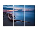 Obraz Wieloczęściowy Krajobraz Morski Wieczorem? Canvas 120x80 LBS-2350-C120-80_3X40-80