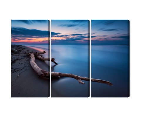 Obraz Wieloczęściowy Krajobraz Morski Wieczorem? Canvas 120x80 LBS-2350-C120-80_3X40-80
