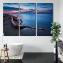 Obraz Wieloczęściowy Krajobraz Morski Wieczorem? Canvas 120x80 LBS-2350-C120-80_3X40-80