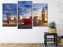 Obraz Wieloczęściowy Panorama Westminsteru I Big Bena, Londyn Canvas 120x80 LBS-2140-C120-80_1X40-80_2X40-60