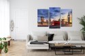 Obraz Wieloczęściowy Panorama Westminsteru I Big Bena, Londyn Canvas Naturalny 90x60 LBS-2140-NC90-60_1X30-60_2X30-45