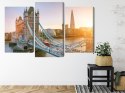 Obraz Wieloczęściowy Tower Bridge O Wschodzie Słońca Canvas 120x80 LBS-2135-C120-80_1X40-80_2X40-60