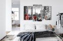 Obraz Wieloczęściowy Widok Ulicy Londynu Canvas 120x80 LBS-2180-C120-80_1X40-80_2X40-60