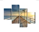 Obraz Wieloczęściowy Drewniane Molo Nad Morzem Bałtyckim Canvas 120x75 LBS-2172-C120-75_2X30-75_2X30-45