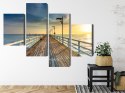 Obraz Wieloczęściowy Drewniane Molo Nad Morzem Bałtyckim Canvas 120x75 LBS-2172-C120-75_2X30-75_2X30-45