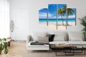 Obraz Wieloczęściowy Karaibska Plaża 3D Canvas Naturalny 80x60 LBS-2101-NC80-60_2X20-60_2X20-40