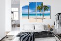 Obraz Wieloczęściowy Karaibska Plaża 3D Canvas Naturalny 80x60 LBS-2101-NC80-60_2X20-60_2X20-40